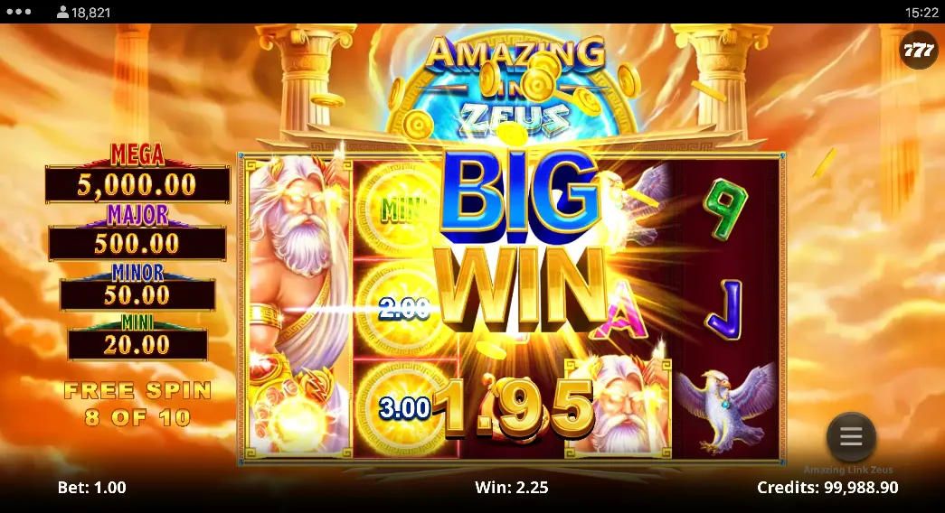 Amazing Link Zeus Big Win
